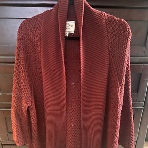 Lucky Brand Maroon Cardigan with Pockets Size M